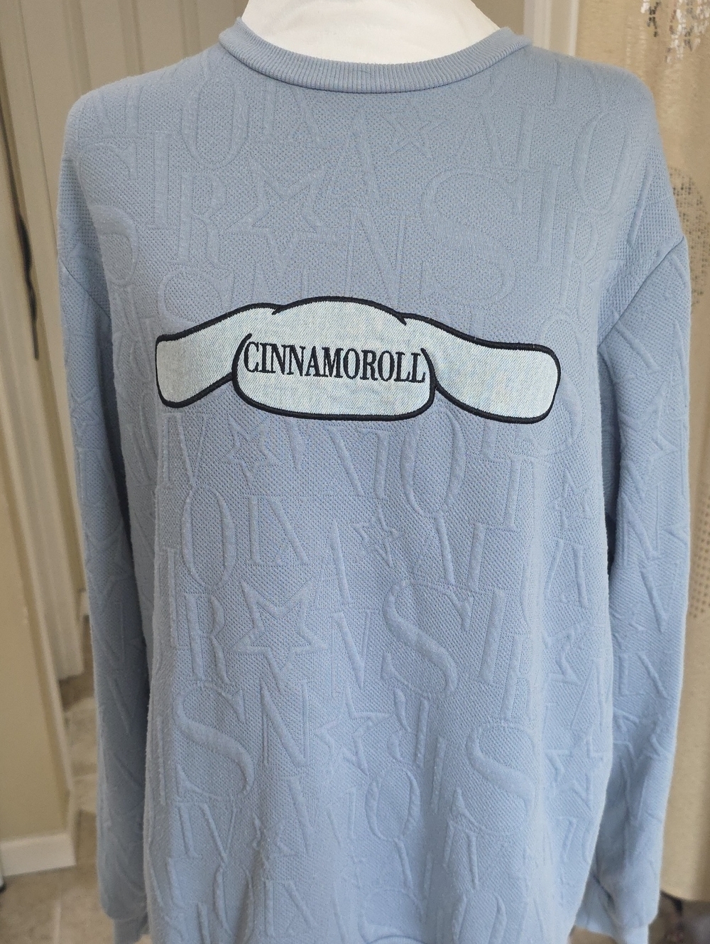 Embroidered Light Blue Men’s Sweater